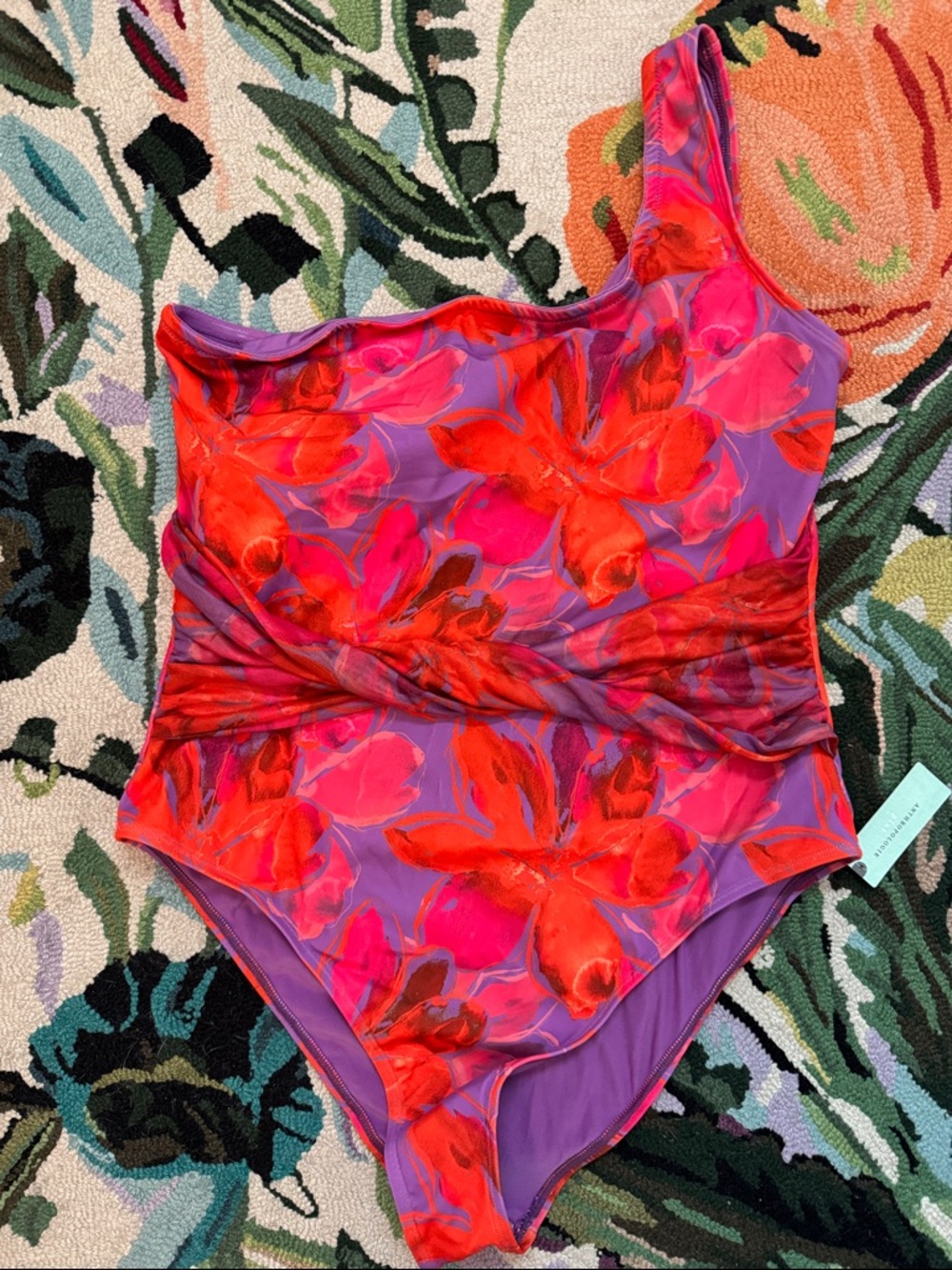 Hutch one shoulder swim with waist detail